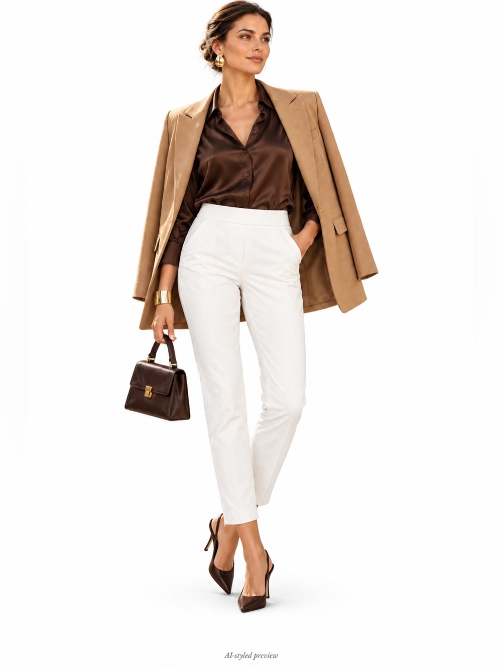 SPANX White Slim Leg Pants Women’s Size Small S Tailored Trousers Office Workwea